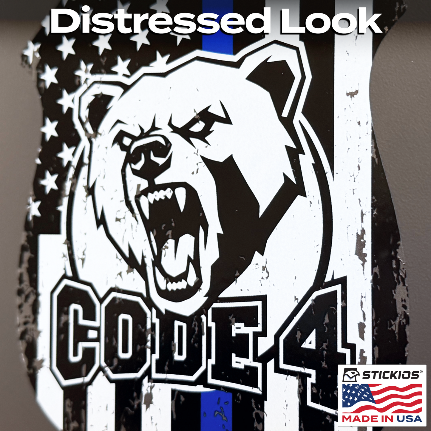 Code 4 Badge Tattered