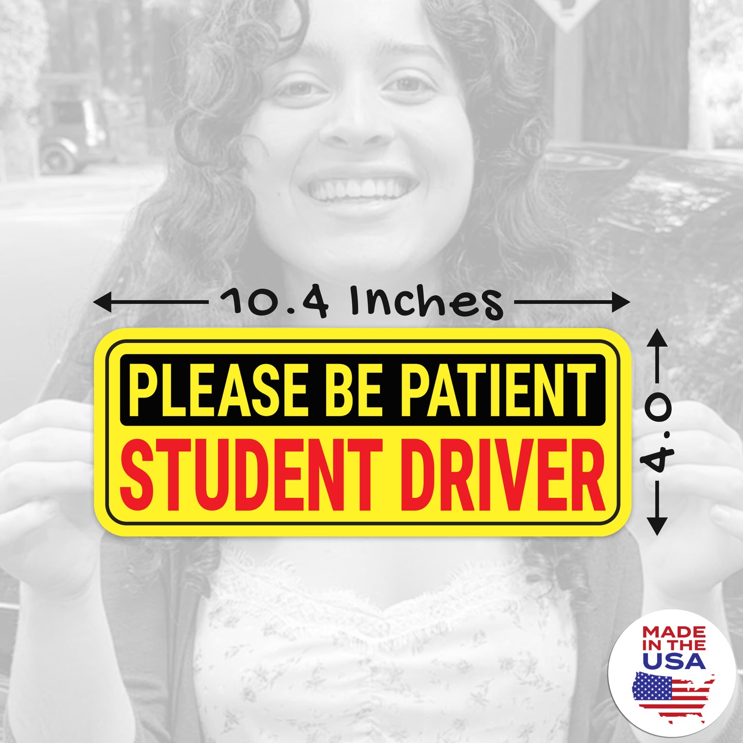 Student Driver Stickers - Removable, Non-Magnetic, New Driver Signs For Cars & Windows