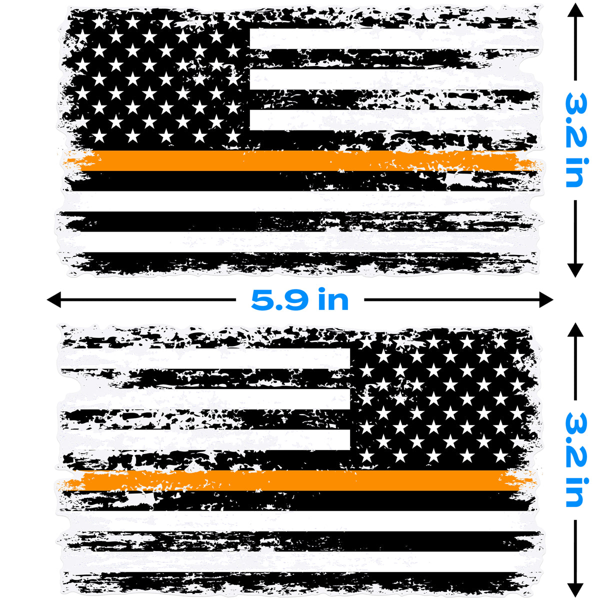 Orange Line Tattered Pair