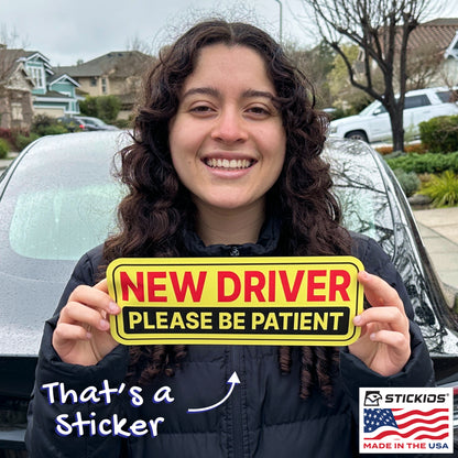 New Driver Stickers (Non-Magnetic) - Reusable & Removable
