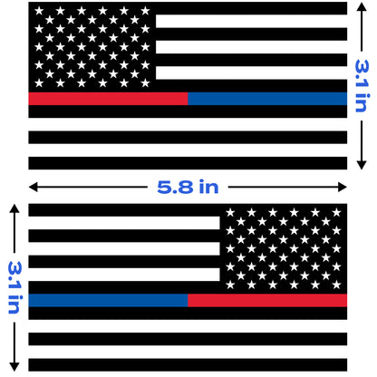 Red Blue Line Classic Pair
