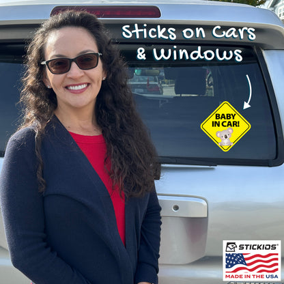 Baby in Car Stickers - Waterproof, Removable & Paint-Safe - Koala (2-Pack)