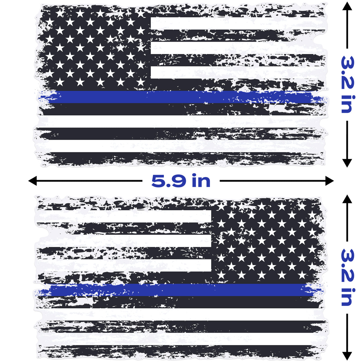 Blue Line Tattered Pair