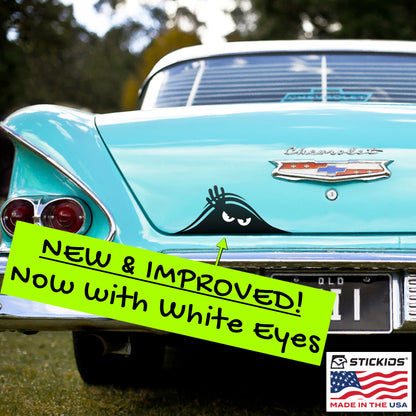 Funny Peeking Monster Car Decal - Covers Dents & Scratches - Peekaboo