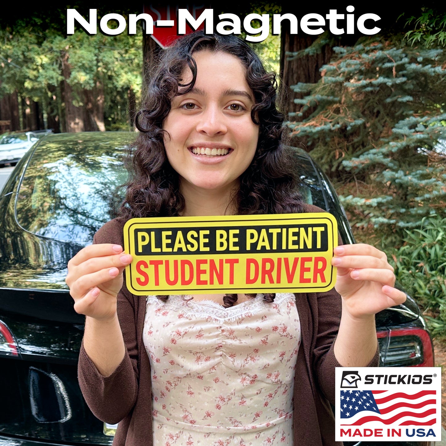 Student Driver Stickers (Non-Magnetic) - Reusable & Removable