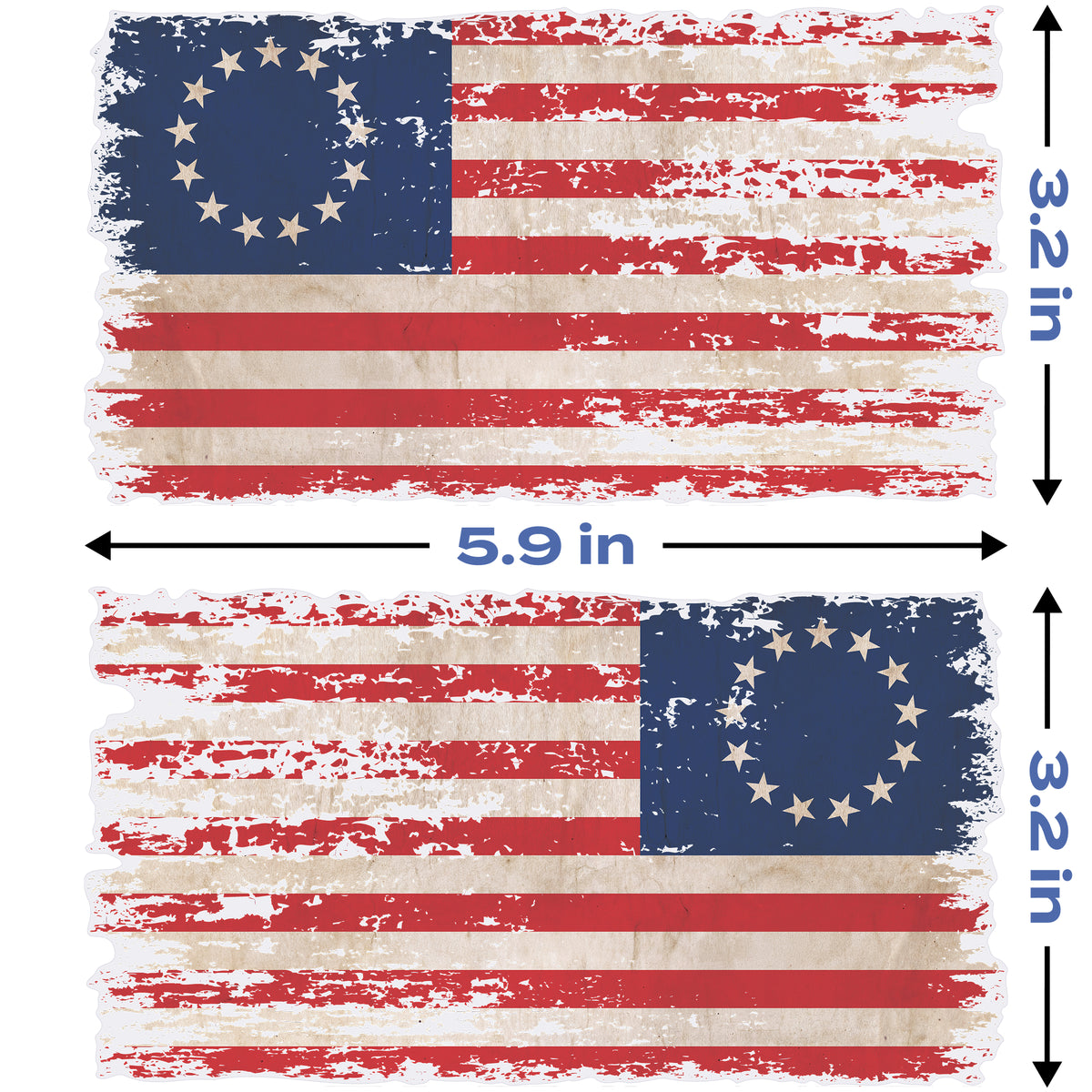 Betsy Ross Tattered Pair