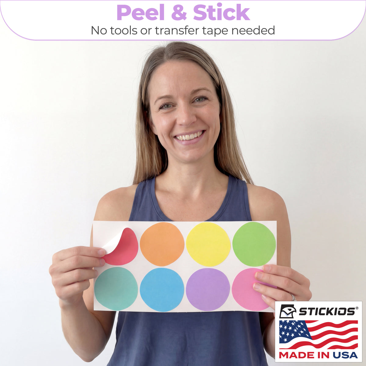 Polka Dots Colorful (72 Decals)