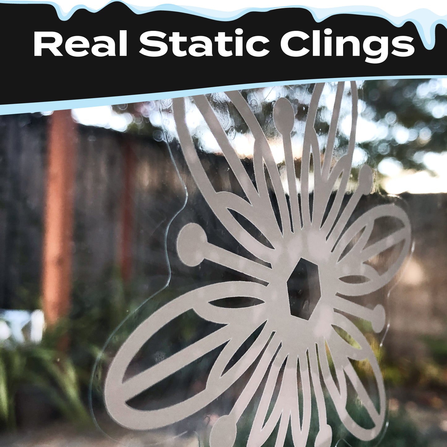 Snowflake Window Clings - Double-Sided Reusable Decorations (120 PCS)