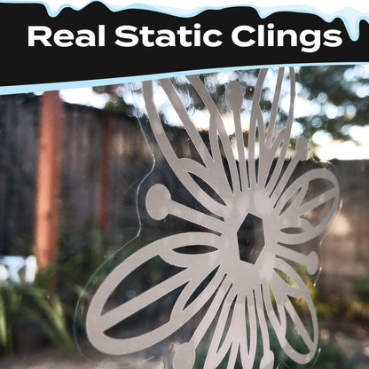 Snowflake Window Clings - Double-Sided Reusable Decorations (120 PCS)
