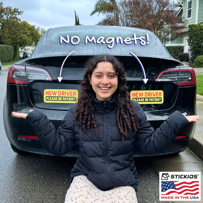 New Driver Stickers (Non-Magnetic) - Reusable & Removable
