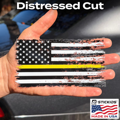 Yellow Line Tattered Pair