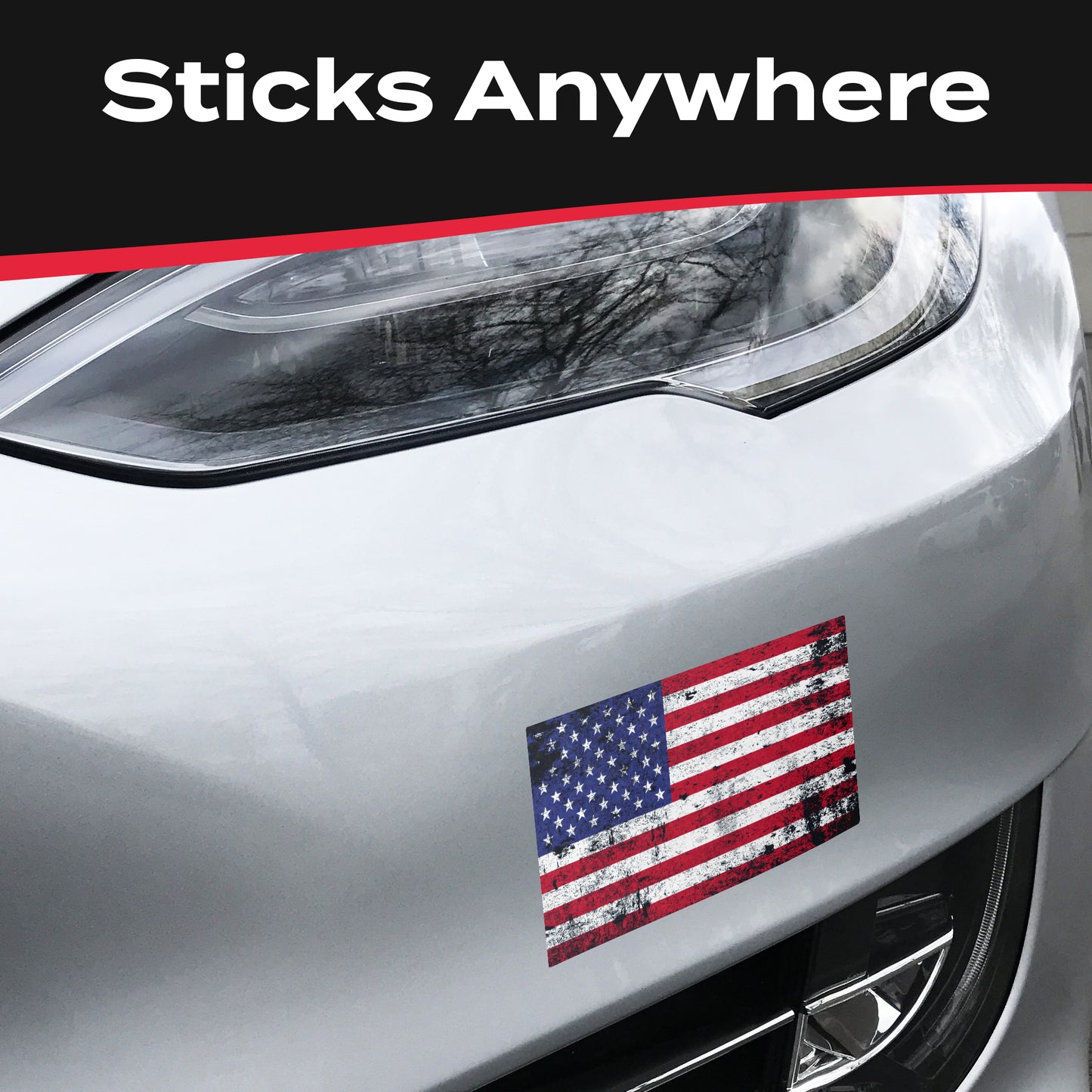 Distressed American Flag Decal (5.8 x 3.1 in)