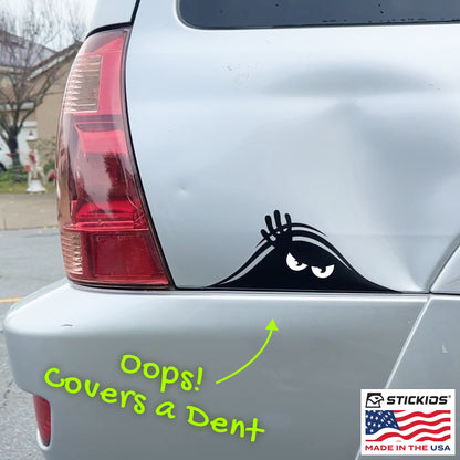 Funny Peeking Monster Car Decal - Covers Dents & Scratches - Peekaboo