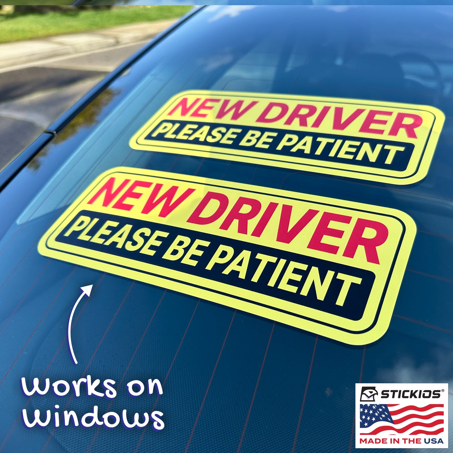 New Driver Stickers (Non-Magnetic) - Reusable & Removable