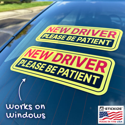 New Driver Stickers (Non-Magnetic) - Reusable & Removable