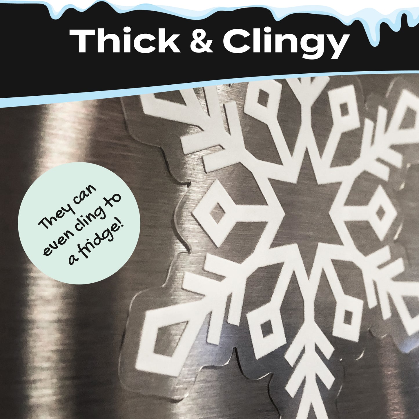 Snowflake Window Clings - Double-Sided Reusable Decorations (120 PCS)
