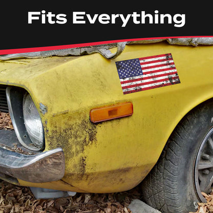 Distressed American Flag Decal (5.8 x 3.1 in)
