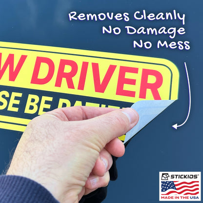 New Driver Stickers (Non-Magnetic) - Reusable & Removable