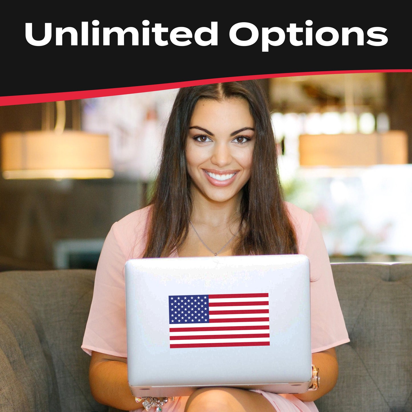 American Flag Decal - Classic (5.8 x 3.1 in)