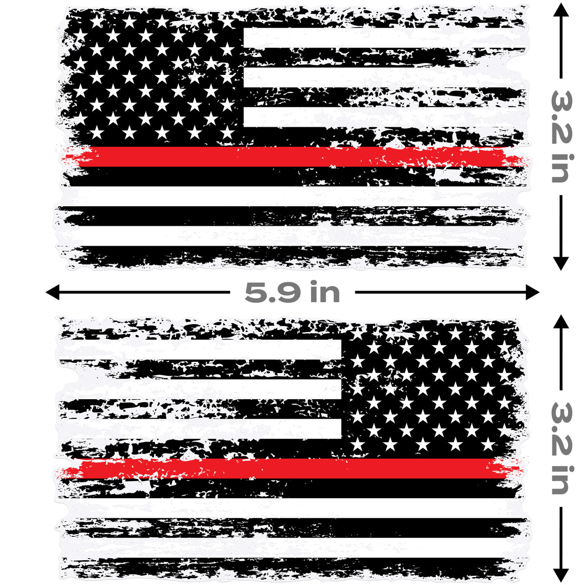 Red Line Tattered Pair