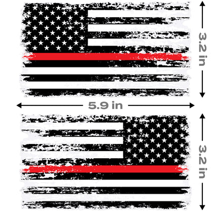 Red Line Tattered Pair