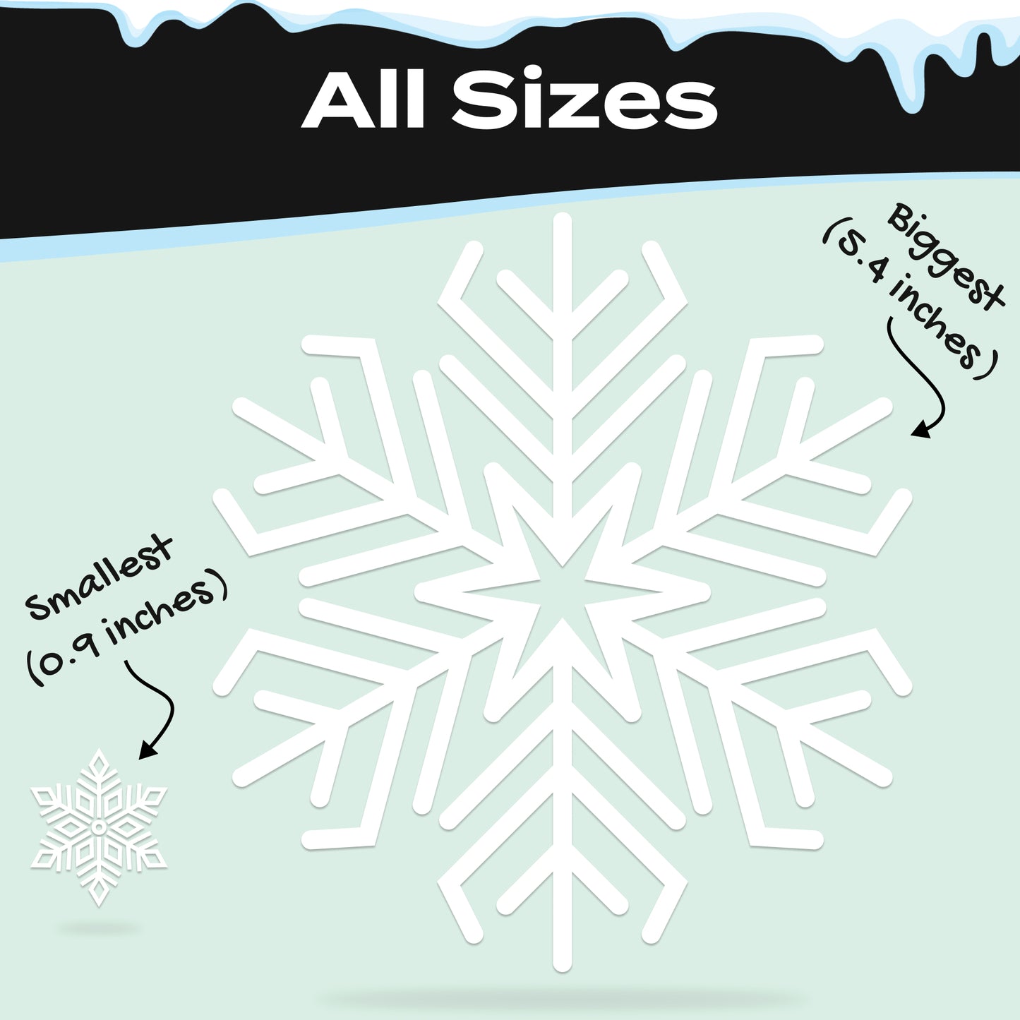 Snowflake Window Clings - Double-Sided Reusable Decorations (120 PCS)