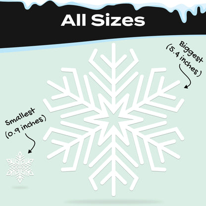 Snowflake Window Clings - Double-Sided Reusable Decorations (120 PCS)
