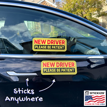 New Driver Stickers (Non-Magnetic) - Reusable & Removable
