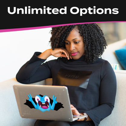 Funny Peeking Monster Car Decal - Covers Dents & Scratches - Peekablue