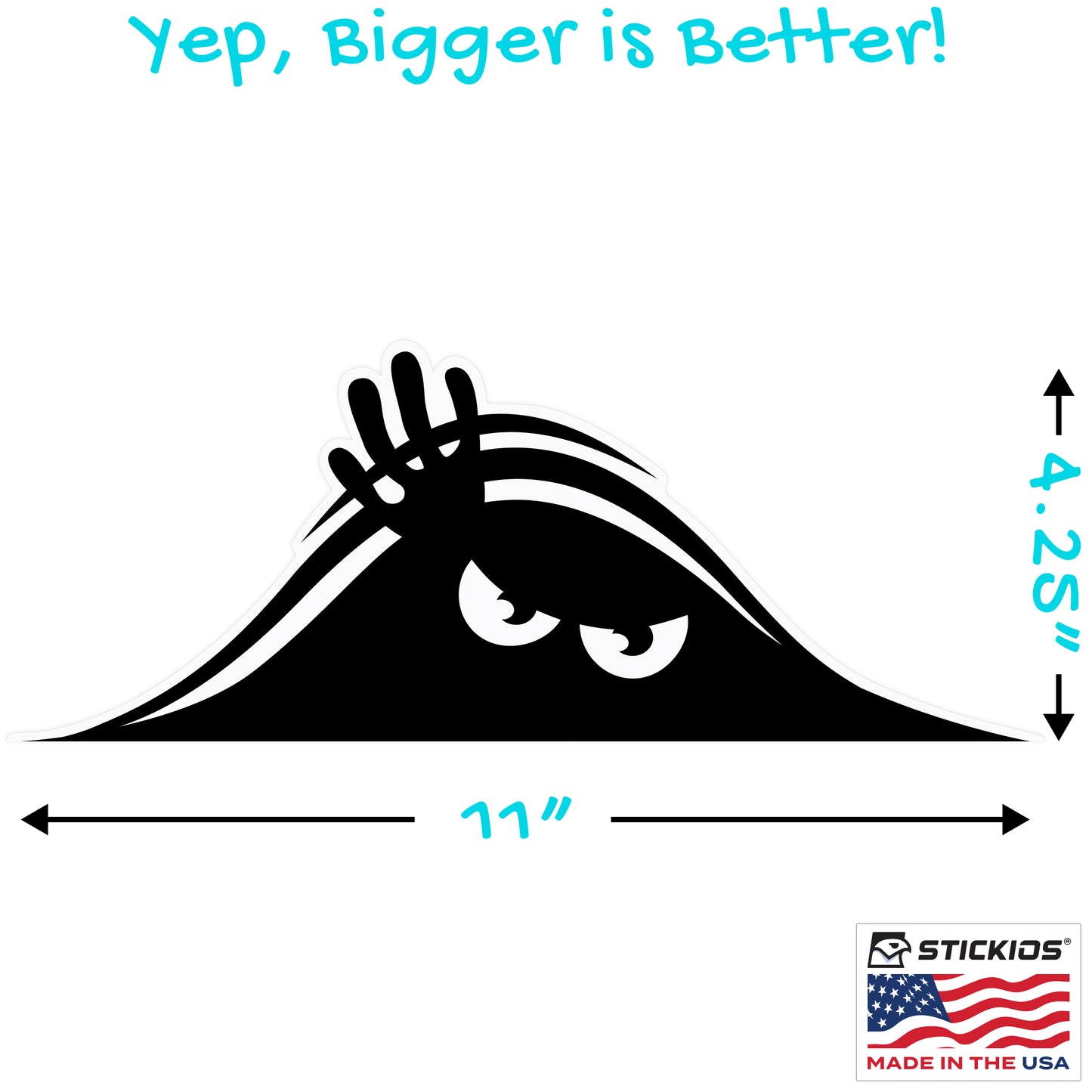 Funny Peeking Monster Car Decal - Covers Dents & Scratches - Peekaboo