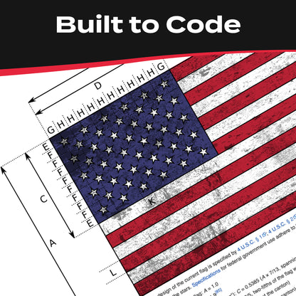 Distressed American Flag Decal (5.8 x 3.1 in)