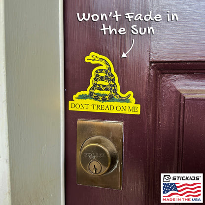 Don't Tread on Me Gadsden Flag Rattlesnake Decals - 1776 (2-Pack, 3.8 x 3 in)