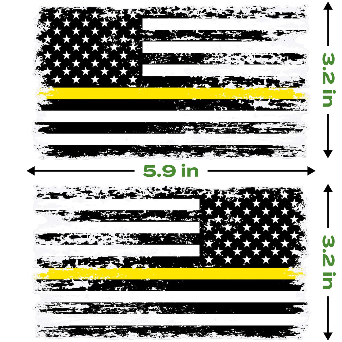 Yellow Line Tattered Pair