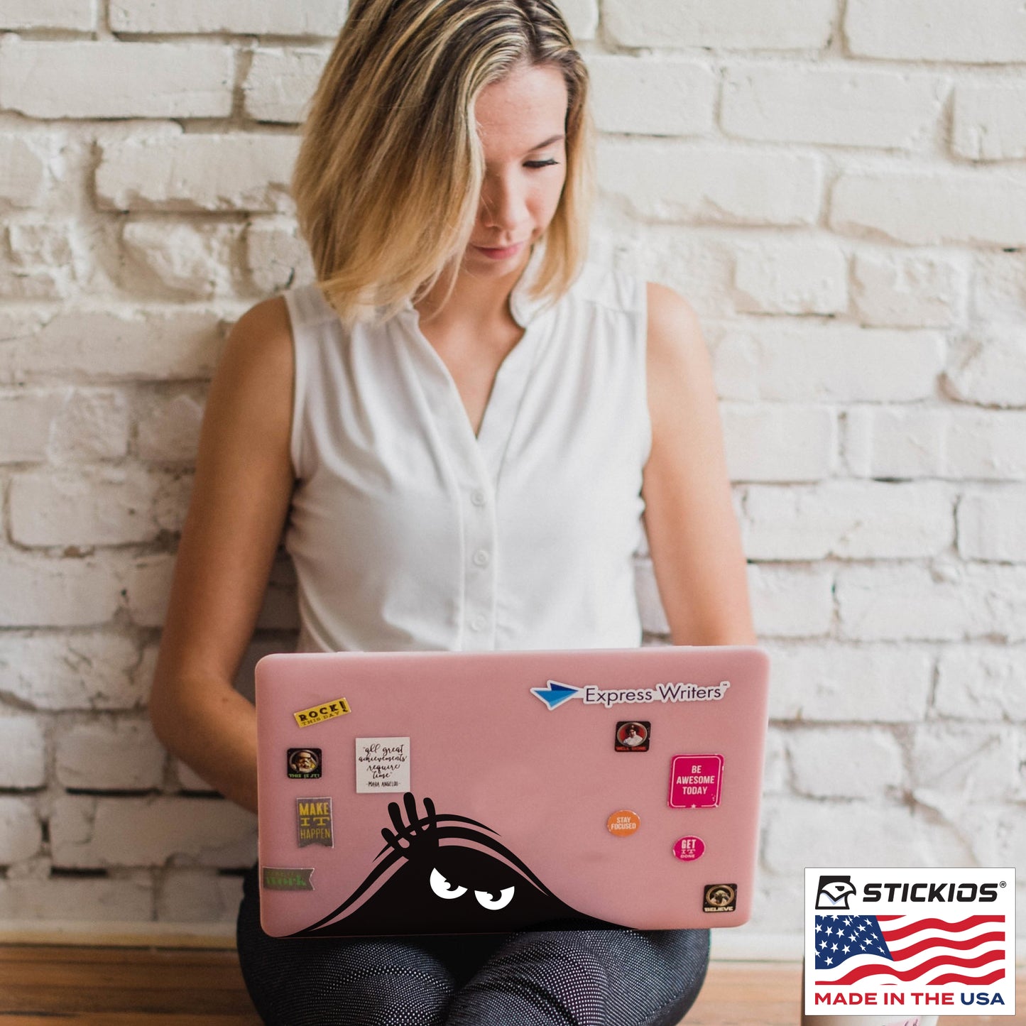 Funny Peeking Monster Car Decal - Covers Dents & Scratches - Peekaboo