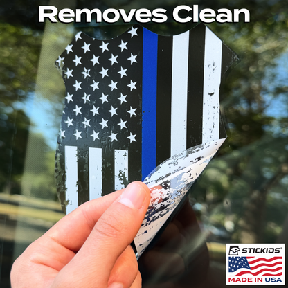 Blue Line Badge Tattered