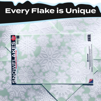 Snowflake Window Clings - Double-Sided Reusable Decorations (120 PCS)