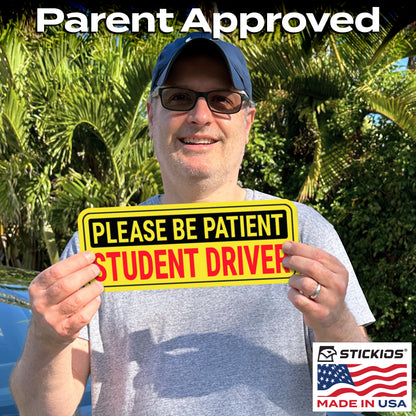 Student Driver Stickers (Non-Magnetic) - Reusable & Removable