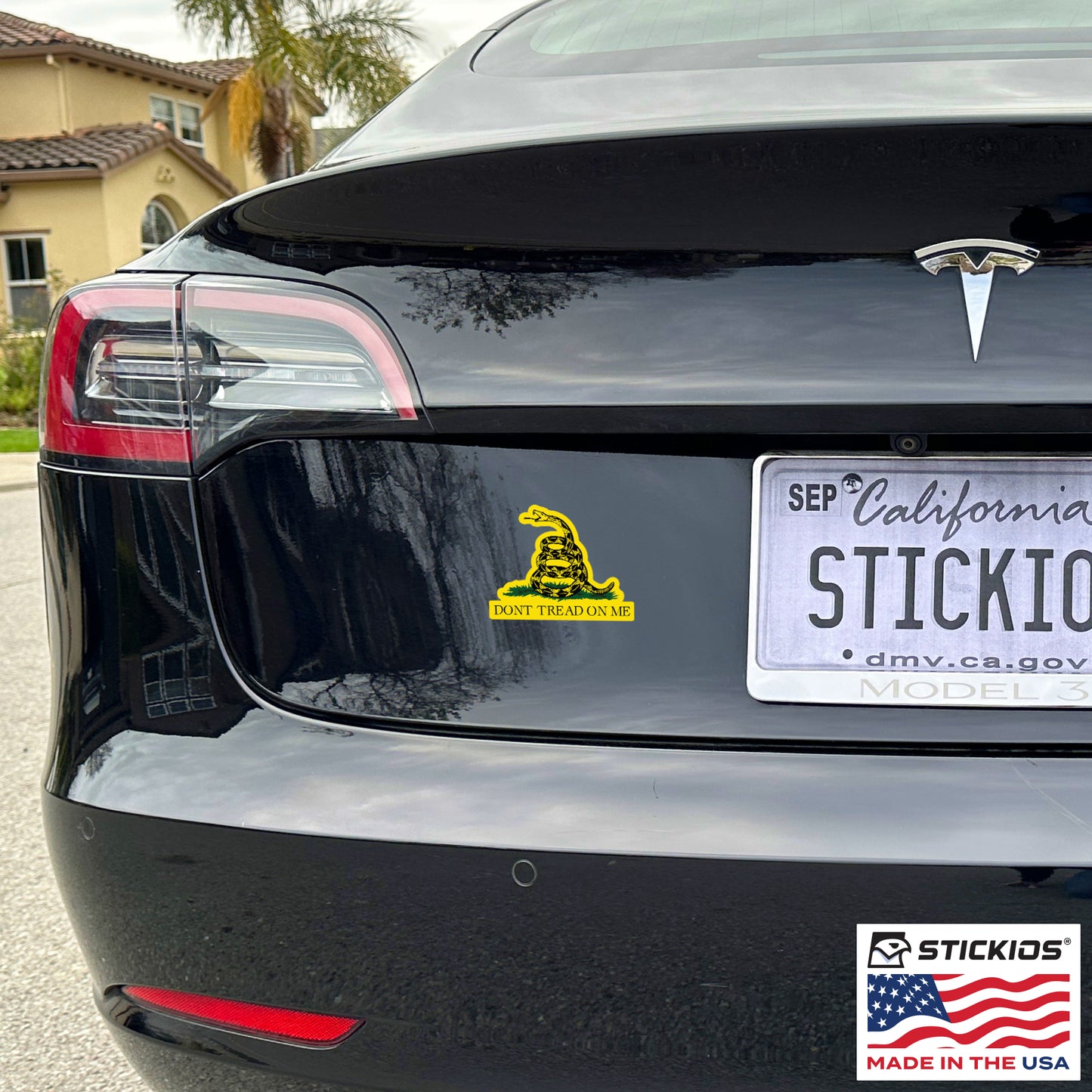 Don't Tread on Me Gadsden Flag Rattlesnake Decals - 1776 (2-Pack, 3.8 x 3 in)