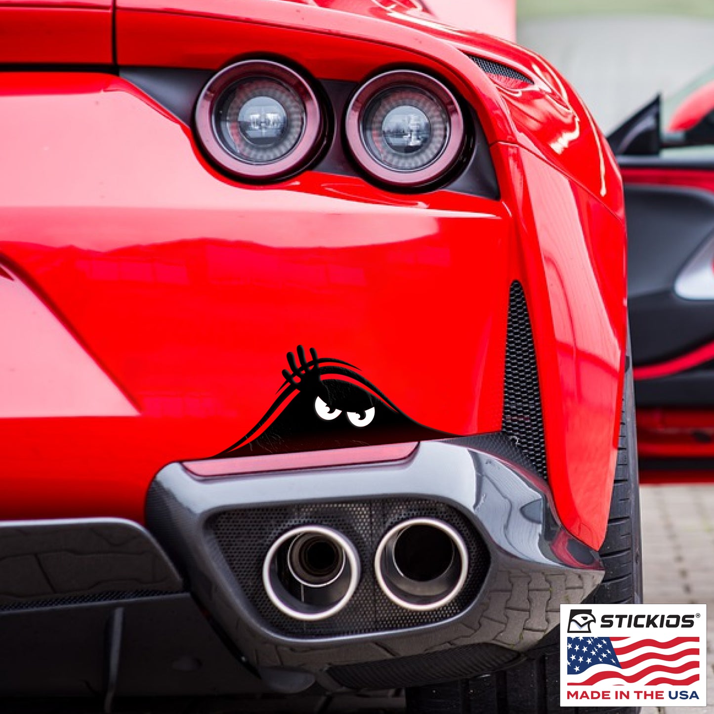 Funny Peeking Monster Car Decal - Covers Dents & Scratches - Peekaboo