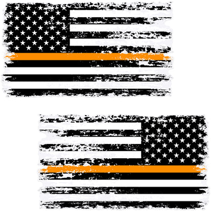 Orange Line Tattered Pair