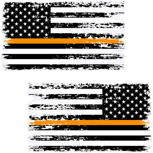 Orange Line Tattered Pair