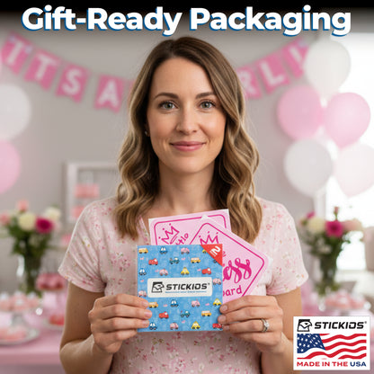 Little Princess on Board Stickers (Non-Magnetic) - Removable, Paint-Safe Signs for Cars & Windows (2-Pack)