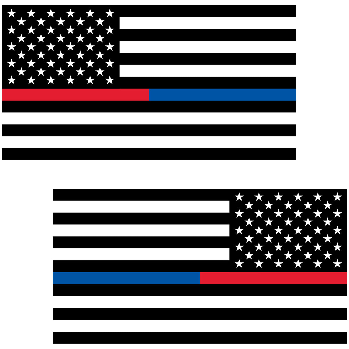 Red Blue Line Classic Pair