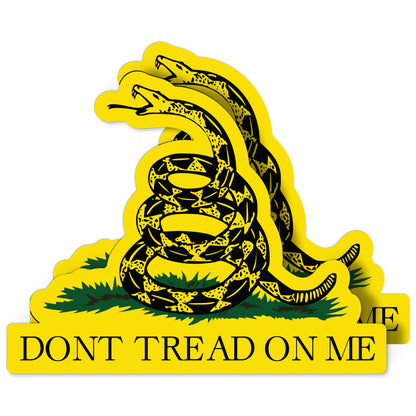 Don't Tread on Me Gadsden Flag Rattlesnake Decals - 1776 (2-Pack, 3.8 x 3 in)