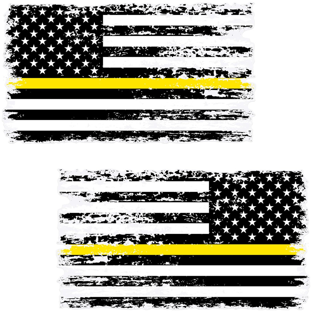Yellow Line Tattered Pair