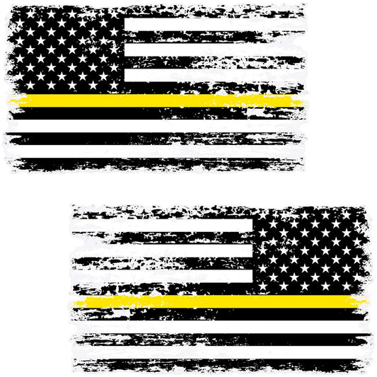 Yellow Line Tattered Pair