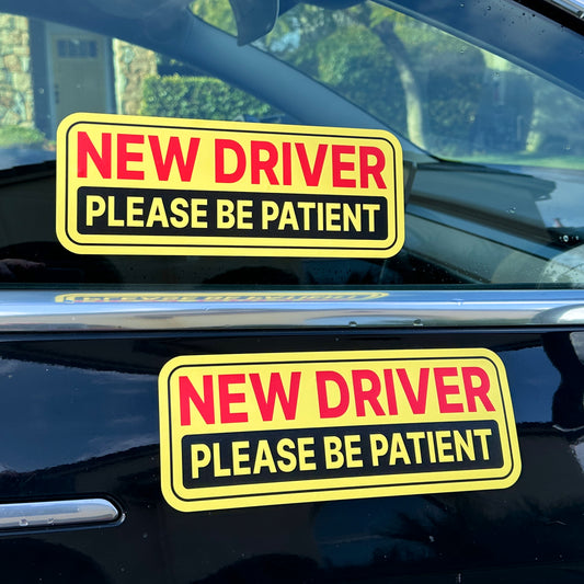New Driver Stickers (Non-Magnetic) - Reusable & Removable