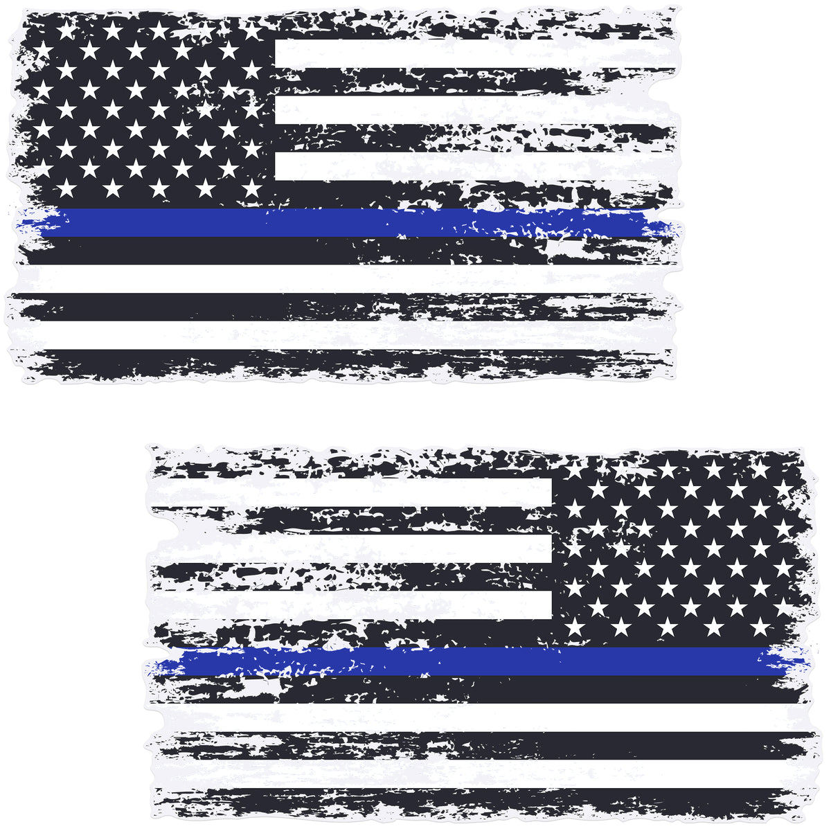 Blue Line Tattered Pair