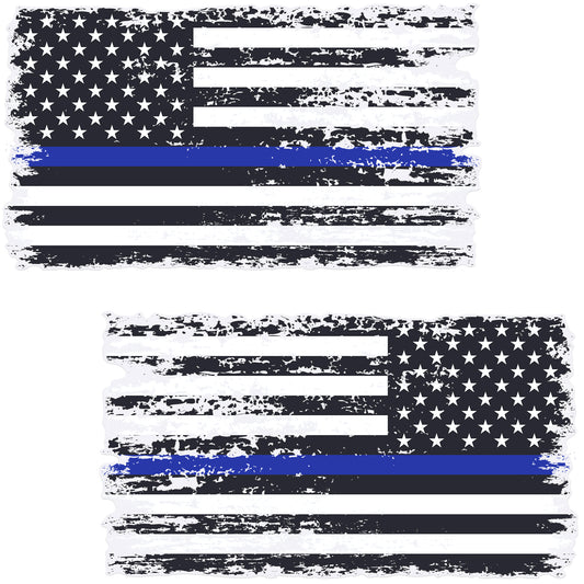 Blue Line Tattered Pair