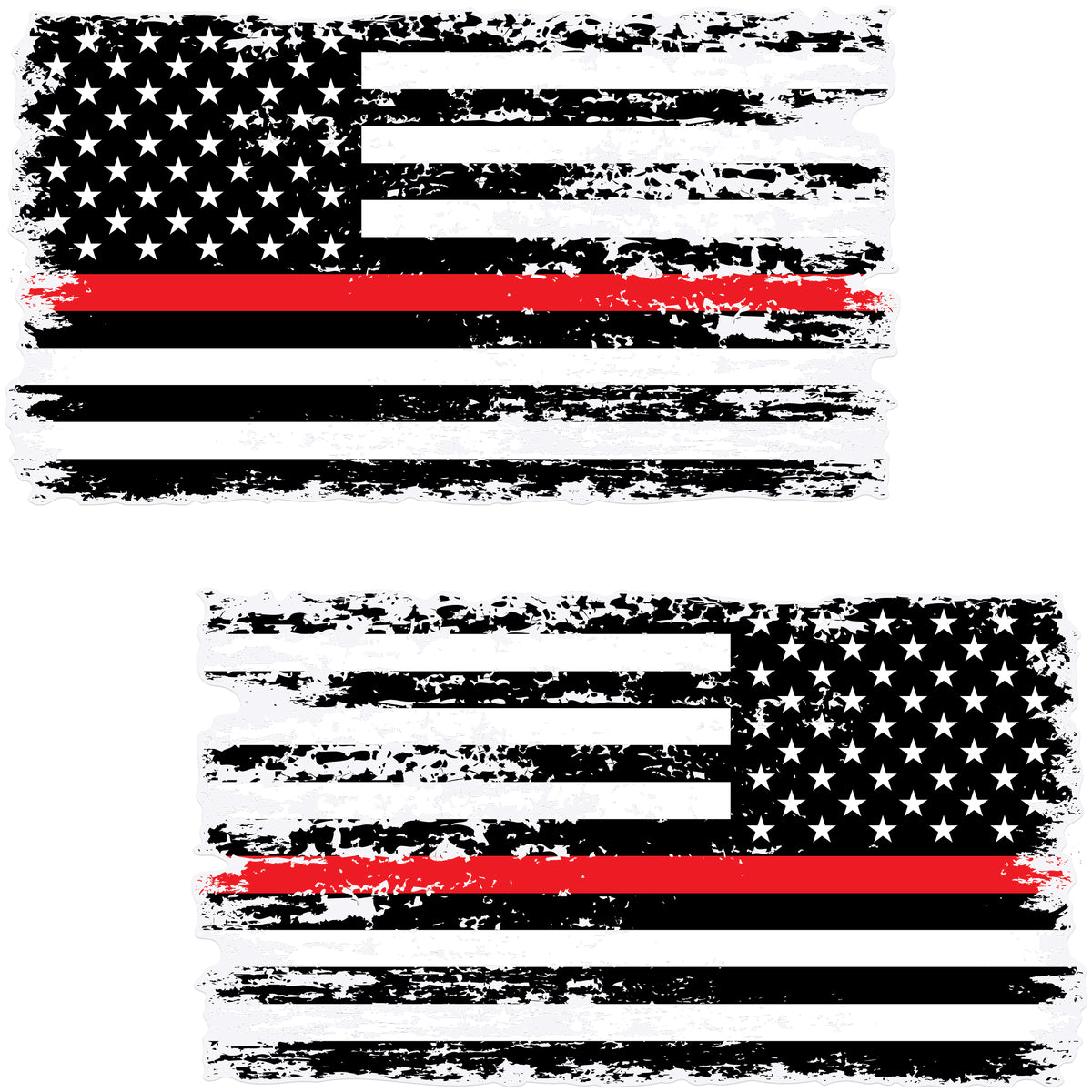 Red Line Tattered Pair